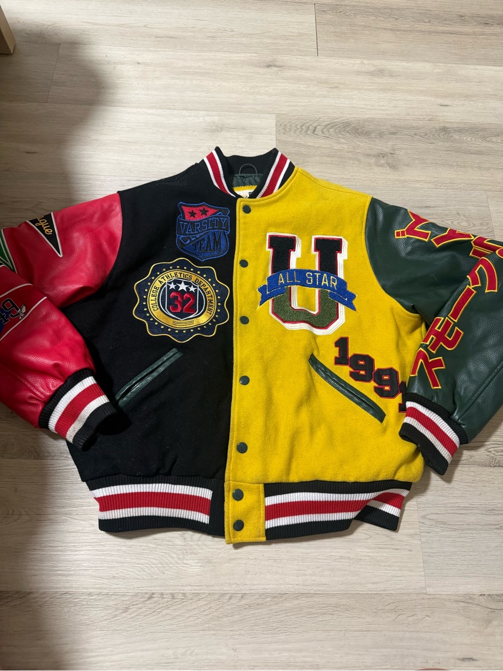 Smoke Rise Heritage Outerwear Unisex All Star Varsity Letterman Jacket Sz Large